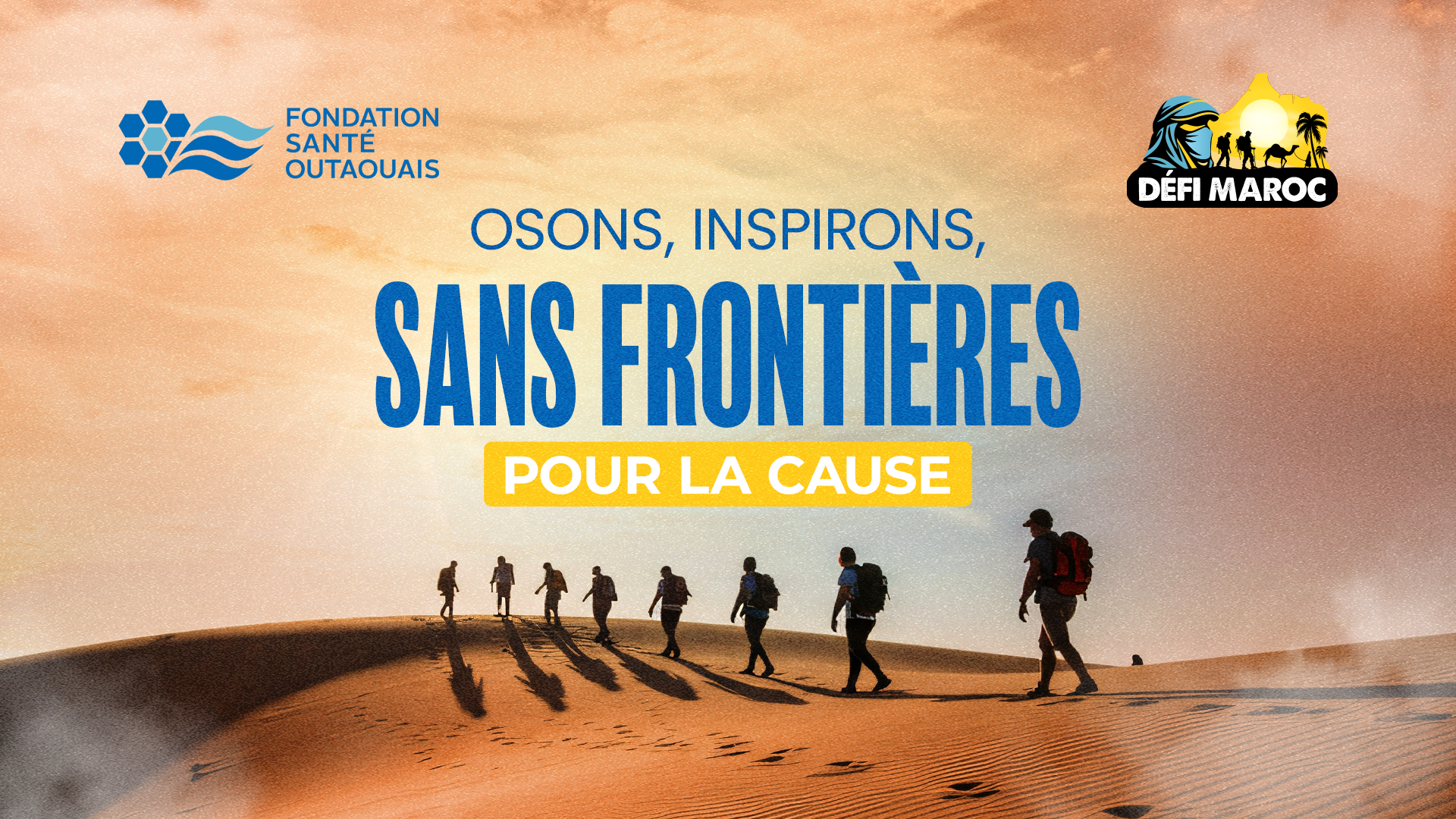 Affiche Défi Sans Frontières — Osons, inspirons, sans frontières pour la cause